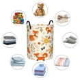thumbnail image 3 of Lsque Flower Fox pattern Laundry Hamper Basket, Tall Woven Rope Hamper Basket for Clothes, Lightweight Storage Basket, Collapsible Waterproof-Medium, 3 of 8