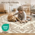 thumbnail image 4 of ODIKA Vintage Inspired Muted Decorative Border Print Distressed Pet Friendly & Kids Safe Play for Playroom, Bedroom, Reading Nook, 4 of 7