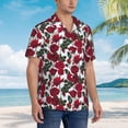 thumbnail image 5 of Goofa Rose Flowers Hawaiian Shirt for Men, Unisex Summer Beach Casual Short Sleeve Button Down Shirts,Aloha Tropical Floral print shirt-X-Large, 5 of 9