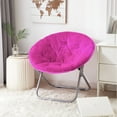 thumbnail image 4 of Mainstays Faux Fur Saucer™ Chair, Pink, 4 of 8