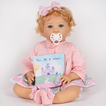 Paradise Galleries® Realistic Reborn Toddler Doll, Jannie de Lange - Sculptor and Artist Designer Doll Collection, 21" Doll with 6 Piece Accessories, Special Birthday Gift, Ages 3+ - Story Time
