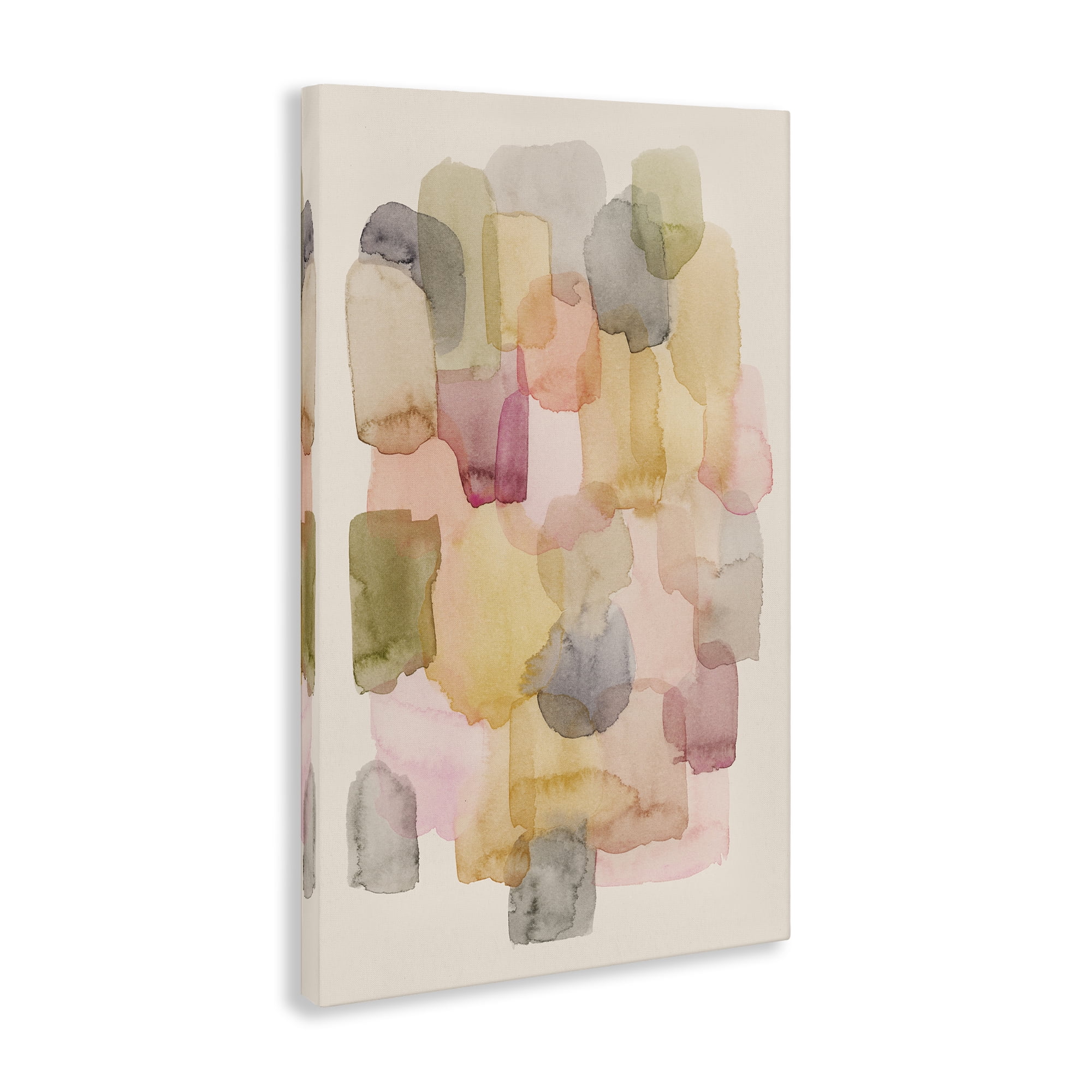 Stupell Industries Various Paint Blobs Abstract Painting Wrapped Canvas Art Print Wall Art, 20 x 30