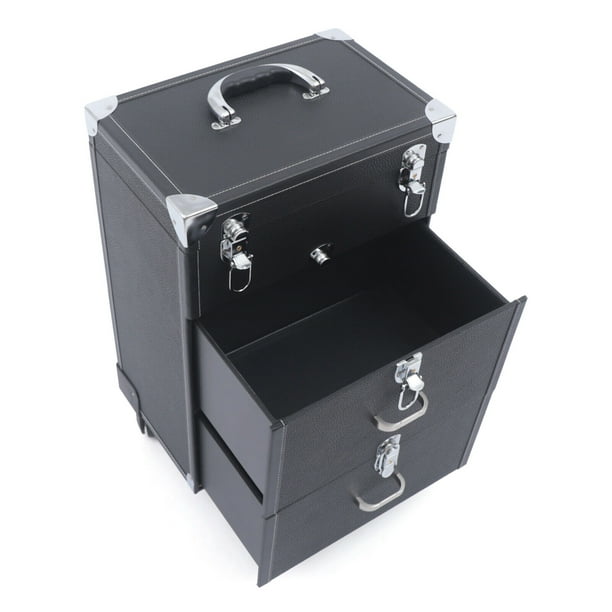 Nail Polish Storage Box Trolley Travel Makeup Rolling Organizer