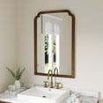 thumbnail image 3 of Flash Furniture 36" x 24" Large Accent Wall Mirror with Solid Wood Frame for Bathroom, Entryway, Dining Room & Living Room in Rustic Brown, 3 of 14