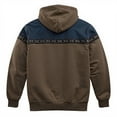 thumbnail image 4 of Men's Fashion Casual Half Zip Hoodie, Long Sleeve Pullover for Streetwear, Daily Wear,Brown,2XL, 4 of 4