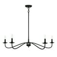 thumbnail image 3 of Trade Winds Lighting 5-Light Chandelier In Matte Black, 3 of 8