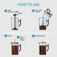 thumbnail image 3 of Belwares Stainless Steel French Coffee Press, with Double Wall and Extra Filters 34oz, 3 of 8
