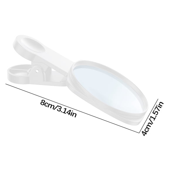 Momihoom Clip-On Dual Lens Magnifier, Hands-Free Magnifying Glass for Reading, Crafts, and Detailed Tasks