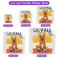 thumbnail image 5 of Hello Fall German Shepherd Football Welcome Autumn with Leaves Pumpkins Cutout Transfer Sticker Alsatian Dog Lover Gifts Transparent Decal Art Decor - 00012, 5 of 5