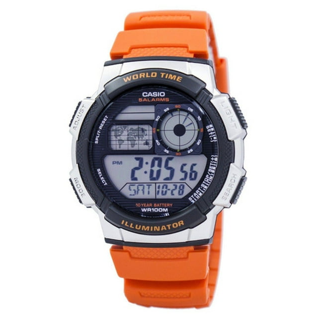 Casio Youth Series Illuminator World Time Alarm Ae-1000w-4bv Ae1000w-4bv Men's Watch