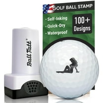 Ball Tatt Golf Ball Stamp Self-Inking Quick-Dry Waterproof Ball Marker Stamper, Mudflap Girl