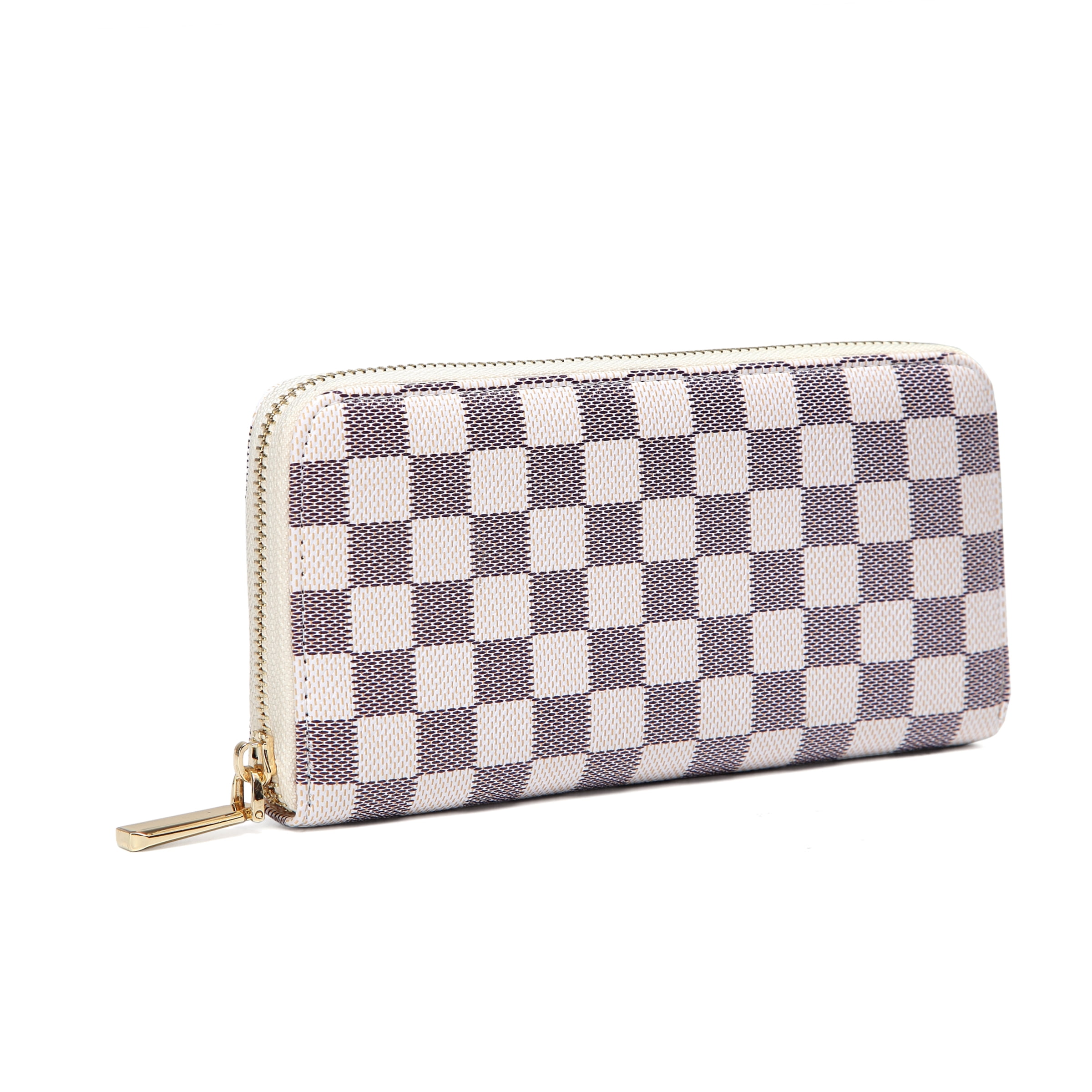 Womens RFID Blocking Leather Zipper Around Wallet Clutch Large Travel Purse Wristlet Bag Phone Bag Card Package