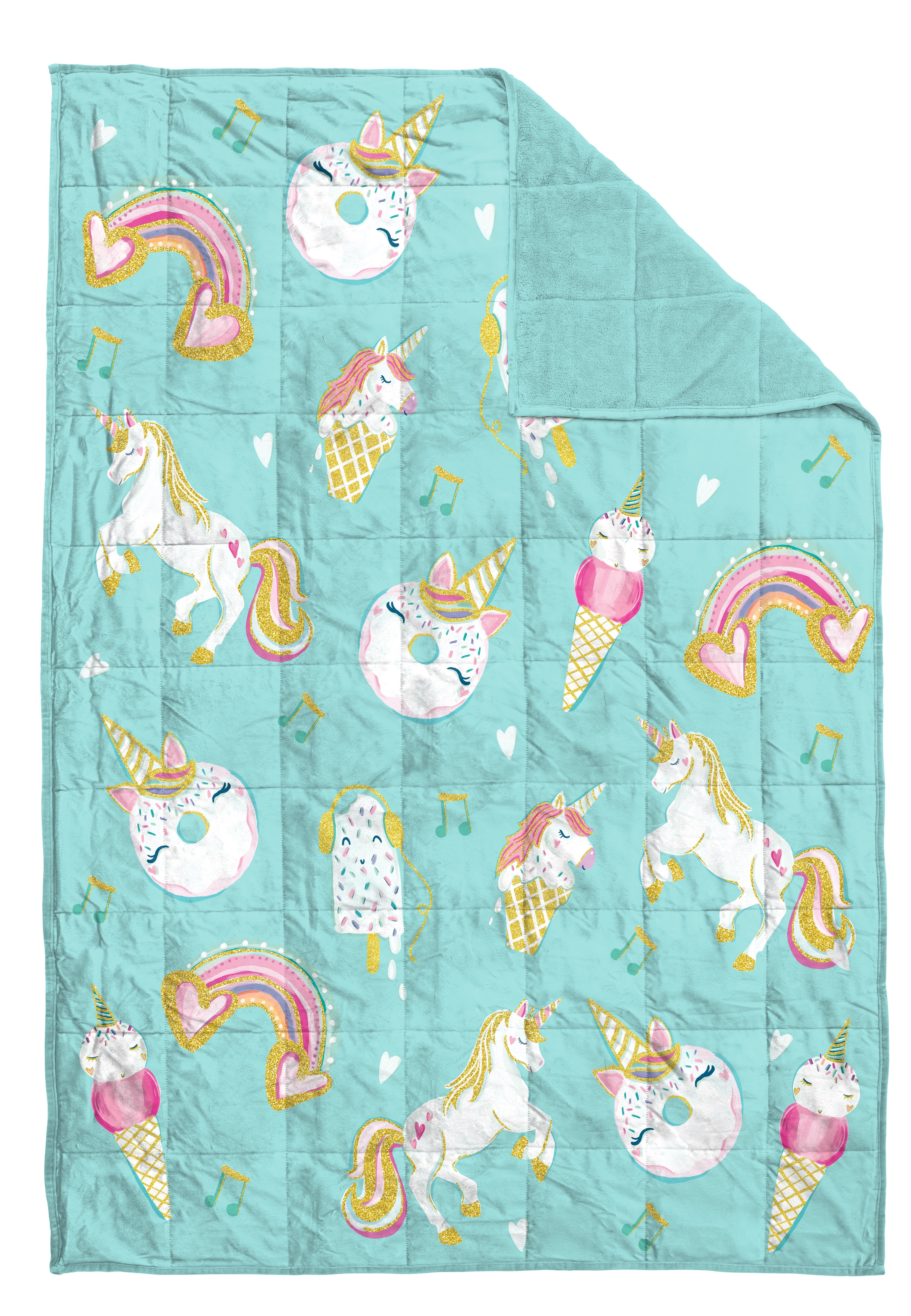 Trend Collector Unicorn Weighted Blanket for Kids, 4.5 lbs