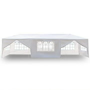 DDUPStore Outdoor Gazebo Canopy Wedding Party Tent Camping Shelter Canopies Commercial Tents Market Stall Waterproof Tent with Removable Side Walls and Spiral Tubes (10'x30' Eight Sides Two Doors)