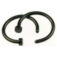 thumbnail image 2 of 2Pcs Stainless Steel Nose Ring Open Hoop Earrings Unisex Body Piercing Jewelry,Black, 2 of 7