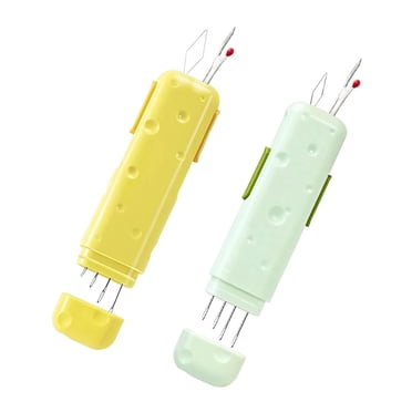 3-in-1 Needle Threader with Seam Ripper and Magnetic Storage Case Portable Sewing Tool Kit for Needle Insertion