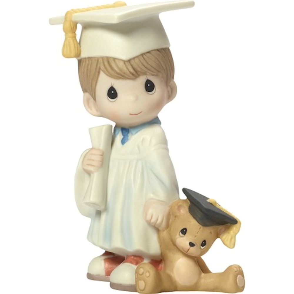 Precious Moments I Did It Graduation Boy With Diploma And Teddy Bear