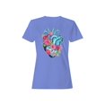 thumbnail image 2 of Heart & Flowers Art Print Women's T-shirt, 2 of 3