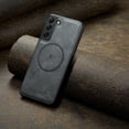thumbnail image 5 of Magnetic Phone Case for Samsung Galaxy S22, Classic Business Shockproof Protective Compatible with MagSafe Charging PU Leather Back Case for Men Women for Samsung Galaxy S22 - Gray, 5 of 7