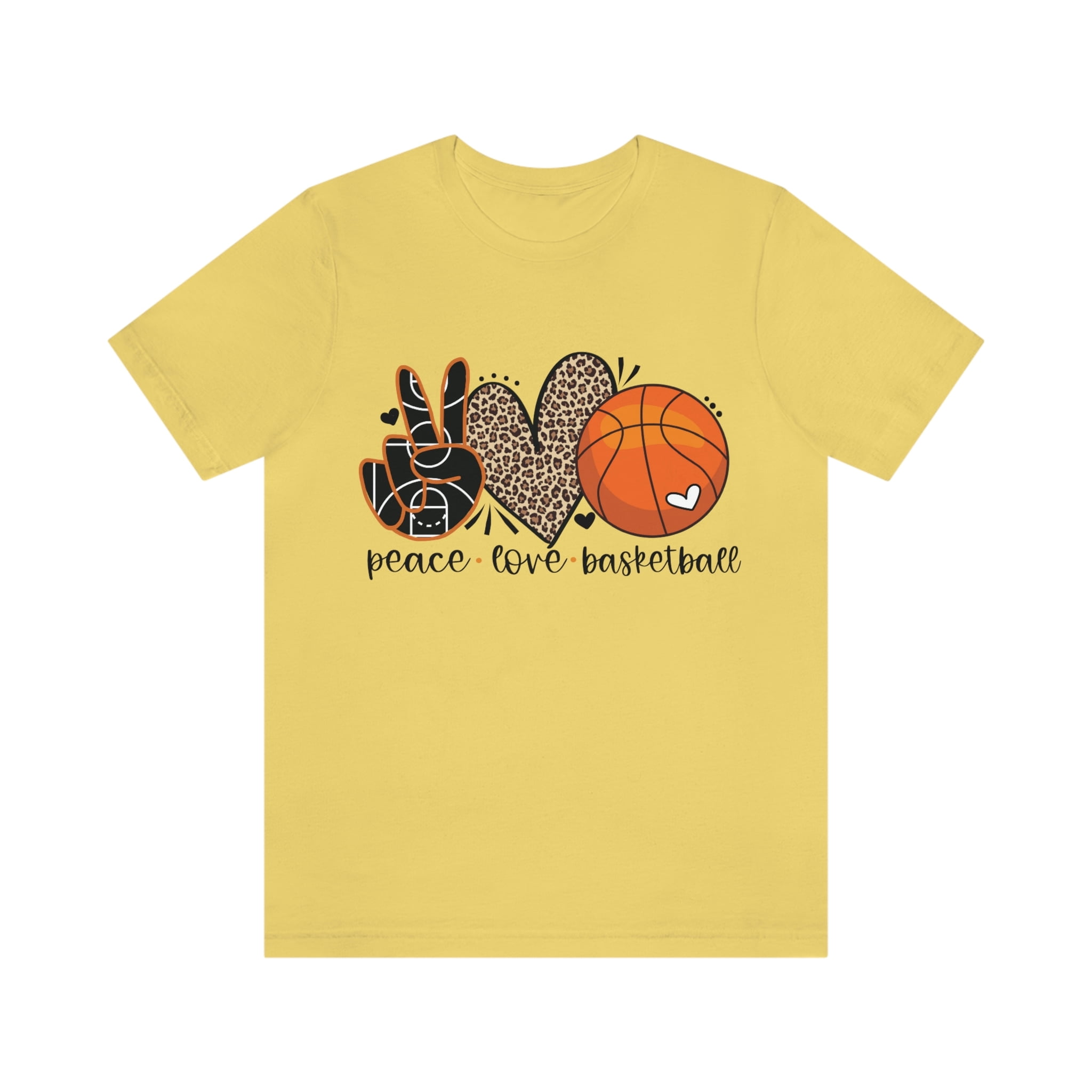 Peace love and basketball, sport themed gender neutral tshirt