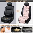 thumbnail image 4 of FOR U DESIGNS Pink Flower Print Universal Car Seat Covers for Front Seat 2 Pcs Non-Slip, Easy to Clean, Airbag Compatible, Quilted Automotive Seat Protector for Cars Trucks SUVs, 4 of 7