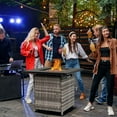 thumbnail image 5 of Spaco 28-Inch Fire Table with Volcanic Stone, 50000 BTU Gas Firepit, Fire Table for Outdoor, Black, 5 of 16