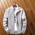 thumbnail image 2 of uikmnh Winter Jacket,Solid Color Men'S Casual Reflective Zipper Outdoor Sport Hoodie Cardigan Pure Color Plus Size Coat Size:2XL, 2 of 3