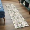 thumbnail image 3 of Herb Flower Texture Runner Rugs 2x6 ft Retro Watercolor Country Farmhouse Washable Hallway Rugs Non-Slip Floor Mats Absorbent Carpet Bedside Runners for Bedroom Kitchen Bathroom Laundry Room, 3 of 9