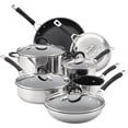 thumbnail image 1 of Circulon Momentum - Stainless Steel Nonstick Cookware Set with Glass Lids, 11-Piece Pot and Pan Set, 1 of 8