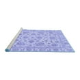 thumbnail image 2 of Ahgly Company Machine Washable Indoor Rectangle Abstract Blue Modern Area Rugs, 2' x 4', 2 of 4