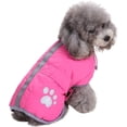 thumbnail image 1 of Abrigo reversible de forro polar para perros Loft para clima frío, chaqueta impermeable para mascotas disponible en talla XS., 1 of 5