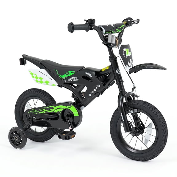 Infans 12" Kids Bike w/Removable Training Wheels Dual Brake System for Ages 3-4 Years
