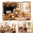 thumbnail image 4 of PSVFUJZ 12x11 Inch Fall Artificial Potted, Flowers Table Centerpieces, Rustic Burlap Decor for Table Autumn Thanksgiving Harvest Wedding Holiday Party Home Fireplace Mantle Decor Yellow Maple leave, 4 of 7