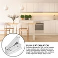 thumbnail image 4 of unbranded 6pcs Push to Open Catch Push Catch Latch ABS Silver Auto Spring Lock for Drawer Locks, 4 of 5