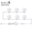 thumbnail image 1 of LED Makeup Mirror Light for Dressing Table Stepless Dimmable Wall Lamp USB Buttom 6 10 14Bulbs Lights ,Widely Use, 1 of 7