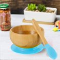 thumbnail image 2 of Baby Suction Bowl Bamboo Suction Bowl and Spoon Set Baby Toddler Weaning Bowl Removable Silicone Bamboo Bowls Feeding Set, 2 of 9