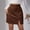B-Brown_002, variant on Autumn and Winter Women's Solid Color Suede Skirt European and American High Waist Metal Buckle Skirt Women's Skirt Brown L