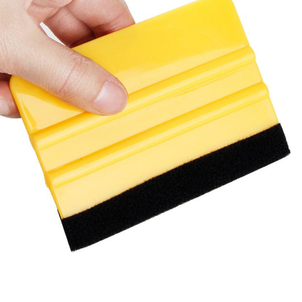 20 x PRO FELT EDGE YELLOW SQUEEGEES VINYL DECAL WRAPPING APPLICATION TOOL 