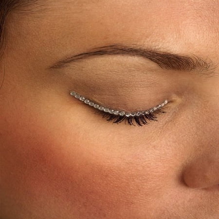 Rubie's Jewel Eyelids Costume | Red/Pink/Silver Glitter Eye Mask For Halloween, Cosplay, Dress-Up