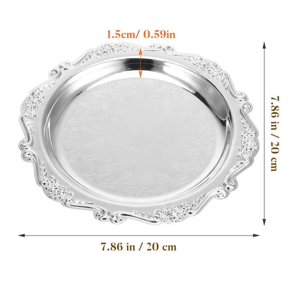 STRANDCHIC Elegant Silver Iron Snack Platter Strandchic Home Entertaining