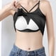 thumbnail image 1 of Pijama de manga corta para mujer, de verano, talla grande, con tirantes, almohadillas para el pecho y el centro de la espalda, sin mangas y pijama interior, blusa de poliéster para mujer., 1 of 6