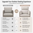 thumbnail image 3 of DTTRA 2 PACK High Back Patio Chair Cushion Set with 4 Arm Pillows, 48 x 24 x 4 in, Sand Color, 3 of 7
