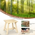 thumbnail image 5 of HOMEDIARY Wooden Adirondack Log Side Table, Cedar Wood Outdoor Square End Table w/Slatted Tabletop, Oversize 19.5” Indoor Outdoor Patio Side Coffee Table for Garden Patio Backyard Porch, Natural, 5 of 7