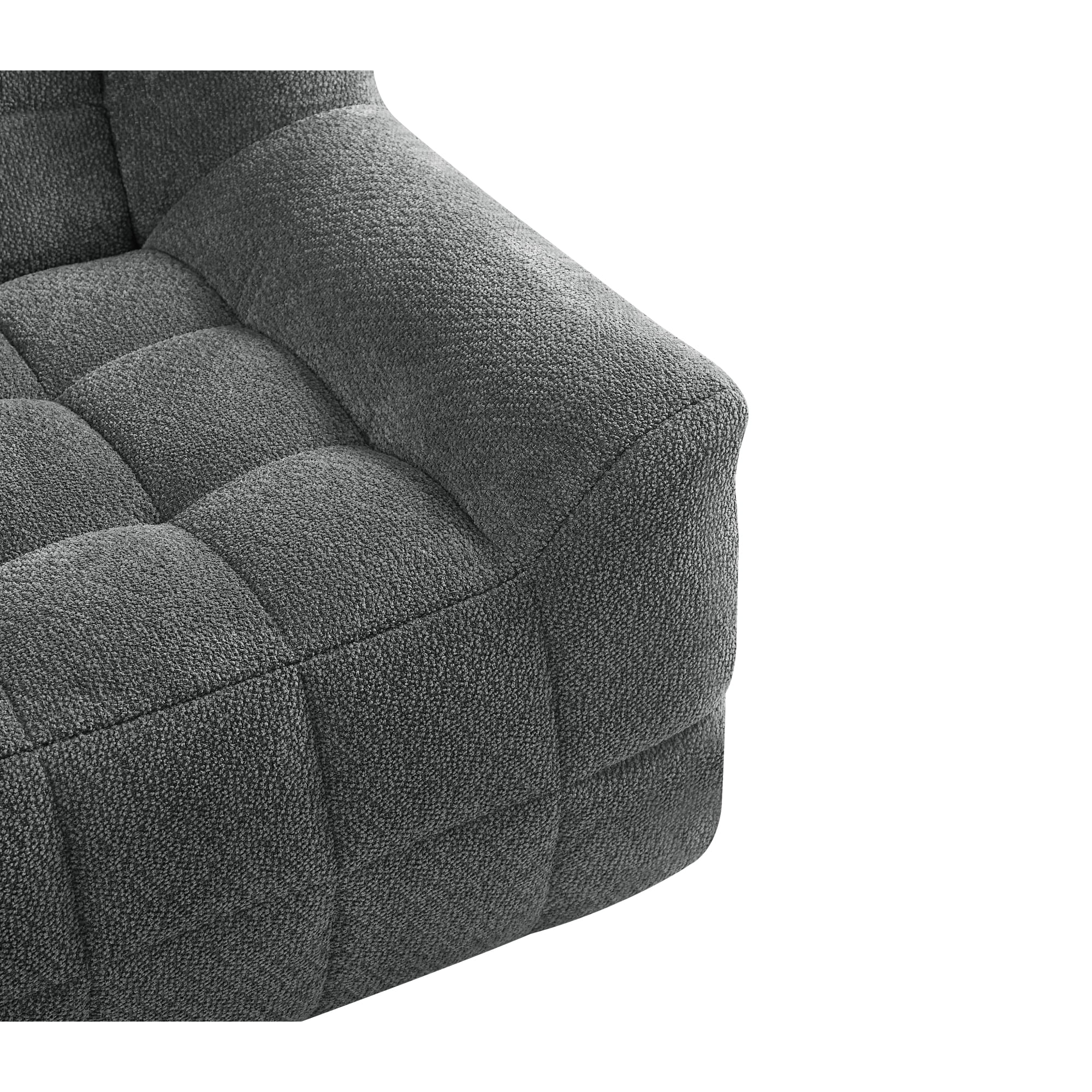 Jopath 65" Oversized Loveseat Sofa Deep Seat Corduroy Couch,Full Compression Sofa,No Assembly Required,Grey