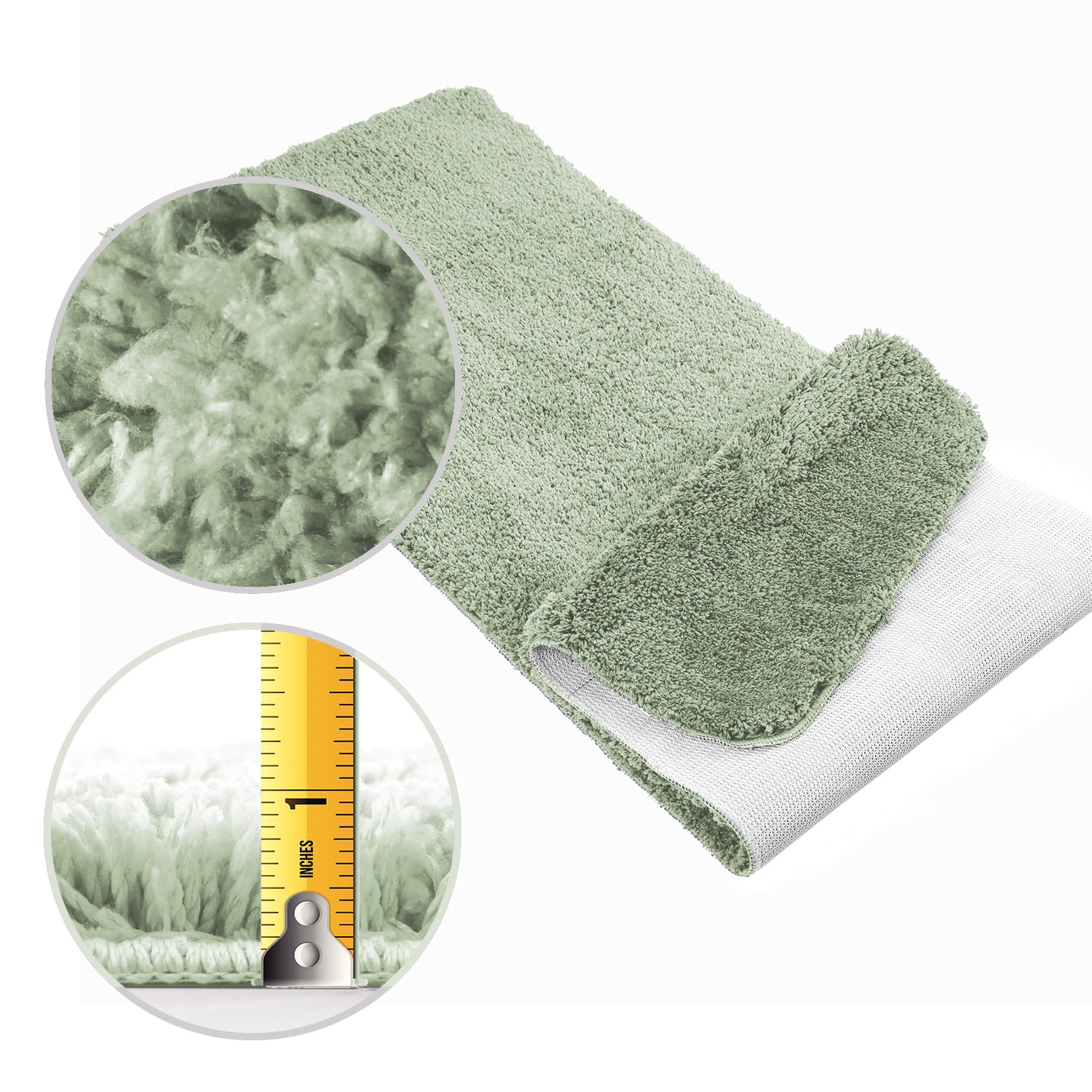 Joisal Medium Sea Green Bathroom Rugs, Machine Washable Threshold Bath  Mats, Absorbent Rug with Rubber Backing, 39 x 20 Inches