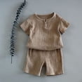 thumbnail image 1 of 12M-8 años, 2 uds., conjuntos de ropa para niños y niñas, ropa de verano 2021 para niñas, ropa Retro de algodón y lino para niños, trajes para niños Deng Xun unisex, 1 of 2