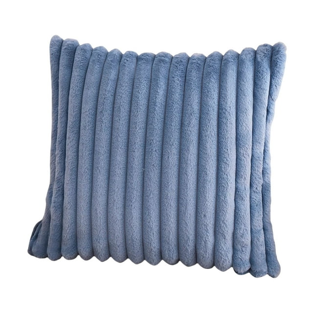 Plushs Pillowcase Solid Color Striped Pillowcase Living Room Sofa Cushion Cover