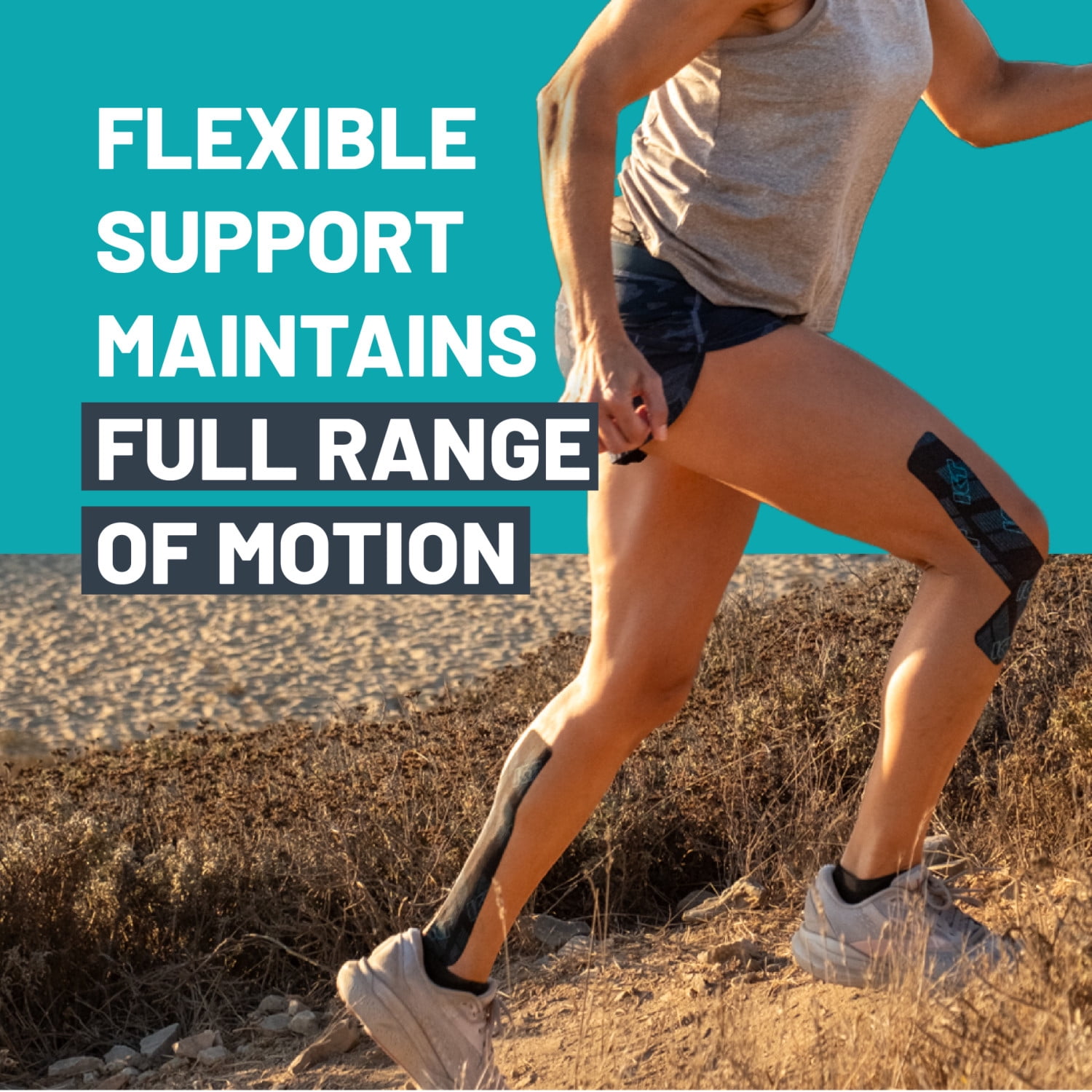 KT Tape Pro Ice Kinesiology Tape with Cooling Menthol for Dual-Action Pain Relief, Black, 20 Count