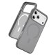 thumbnail image 2 of For iPhone 17 Pro Case PC + TPU Skin Touch Anti-drop Phone Cover Compatible with MagSafe - Grey+Blac, 2 of 5