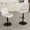 Beige, variant on S-HOME Adjustable Height Swivel Bar Stools with Backrest in Soft Knit Fabric - Ideal for Kitchen Islands and Bars